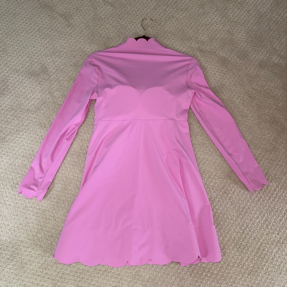 Elegant Pink Scalloped Hem Dress Medium Athletic Athleisure Tennis - Picture 6 of 8